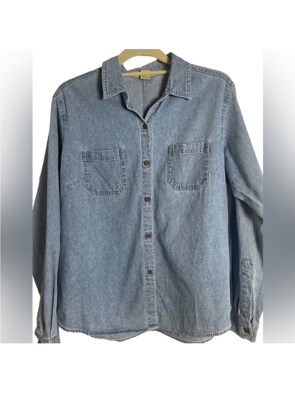 Woolrich Women's Denim Top Long Sleeves Size Medium